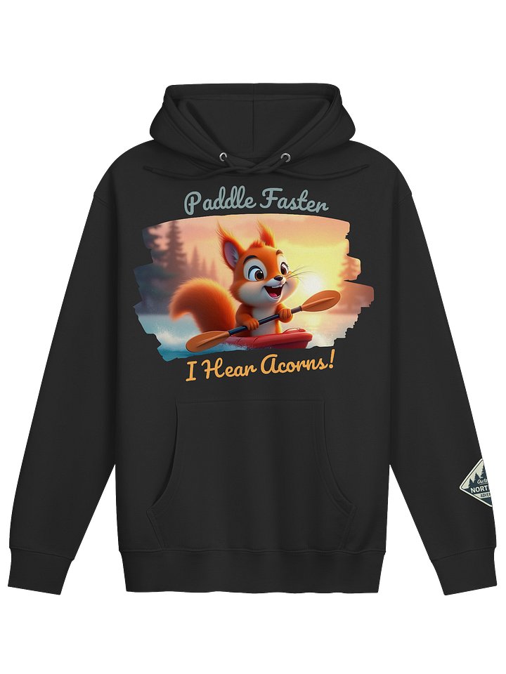 Paddle Faster, I Hear Acorns – Funny Kayaking Red Squirrel Unisex Hoodie product image (1)
