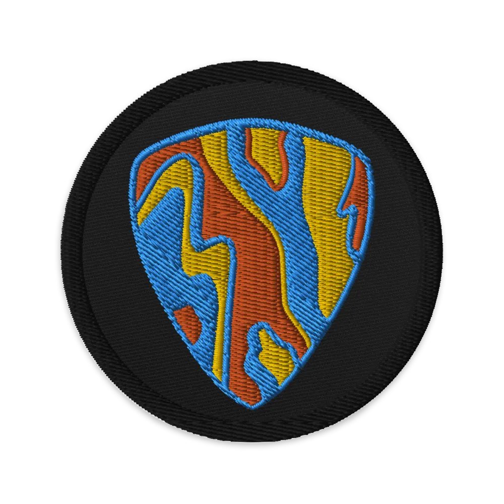 Marble Guitar Pick Embroidered Patch product image (1)