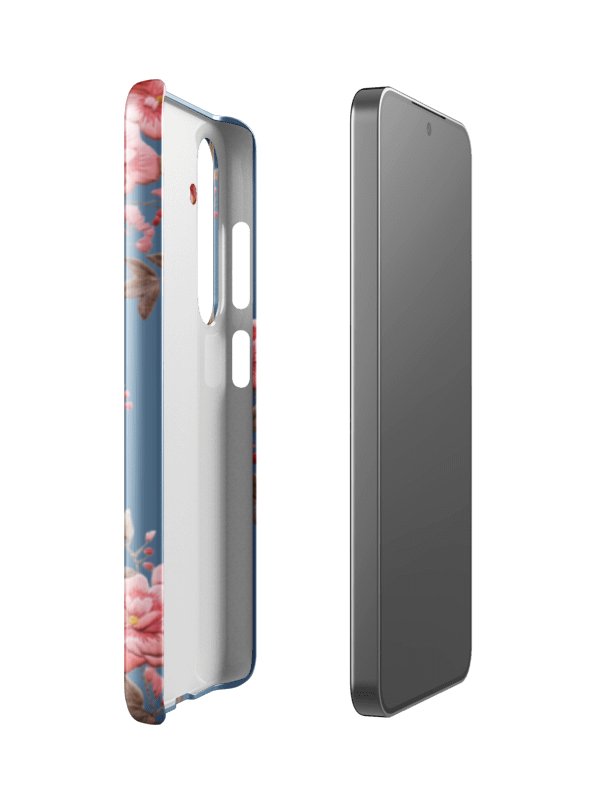 Blue Summer Garden Snap Case for Samsung® with Embroidery Effect - GESTICKTE ROSEN SCHUTZHÜLLE BLAU product image (3)