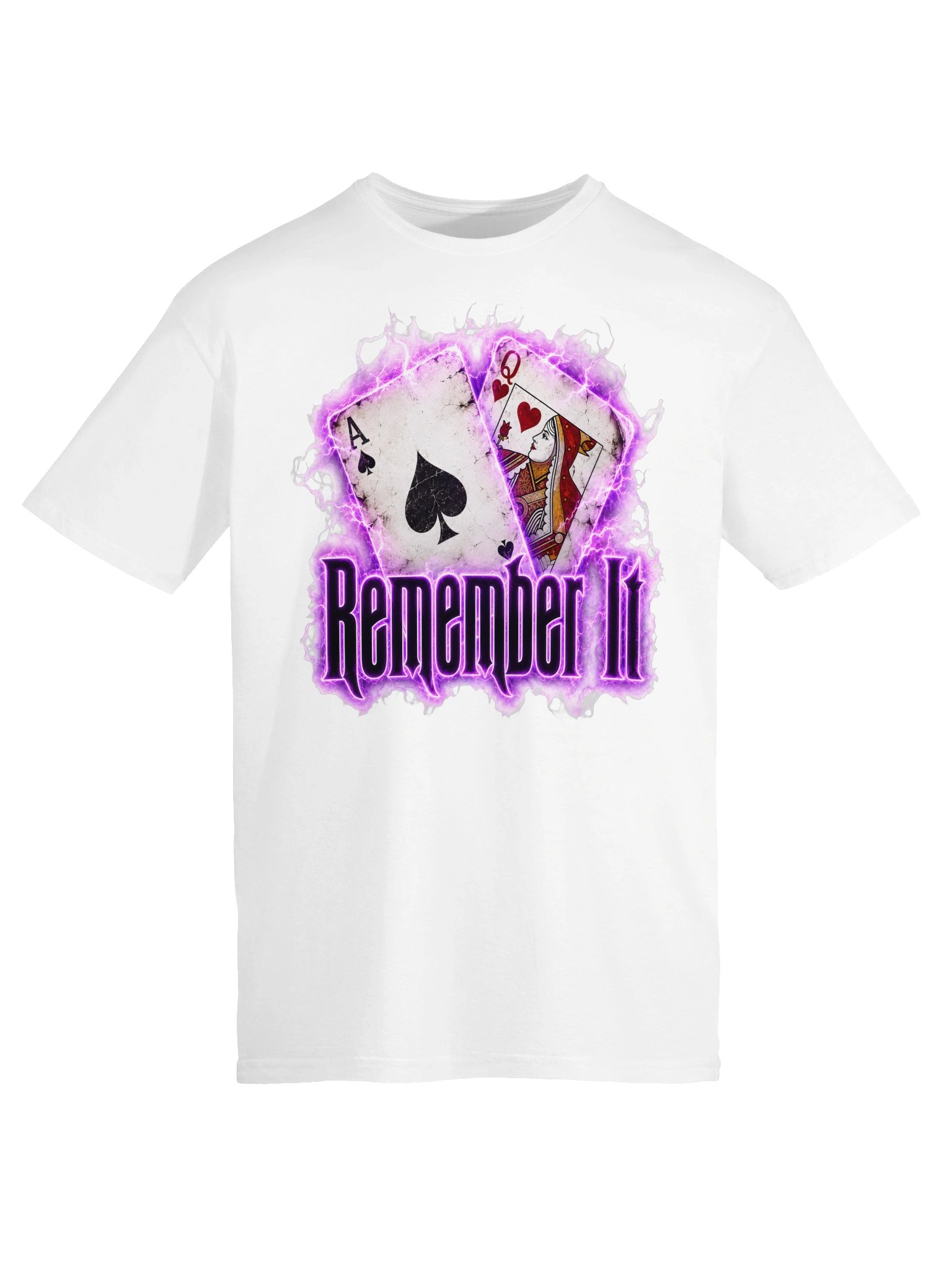 Remember It Gambit Inspired T-Shirt | Ace of Spades & Queen of Hearts Neon Graphic Tee product image (10)