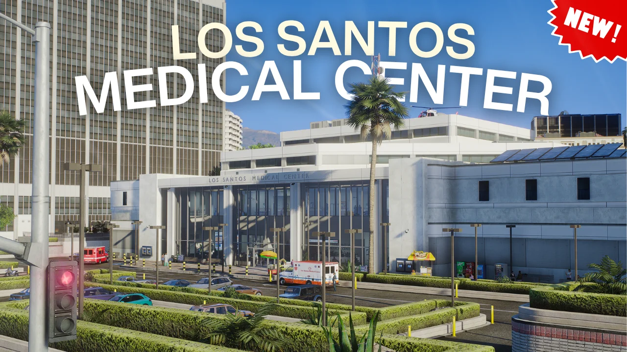 [FiveM Maps] - The Biggest & Most Detailed Hospital MLO | Los Santos Medical Center product image (1)