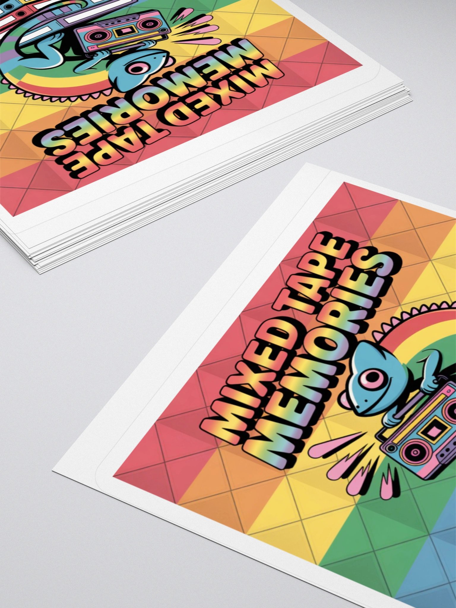 Mixed Tape Memories Sticker - Retro Boombox Chameleon Design product image (10)