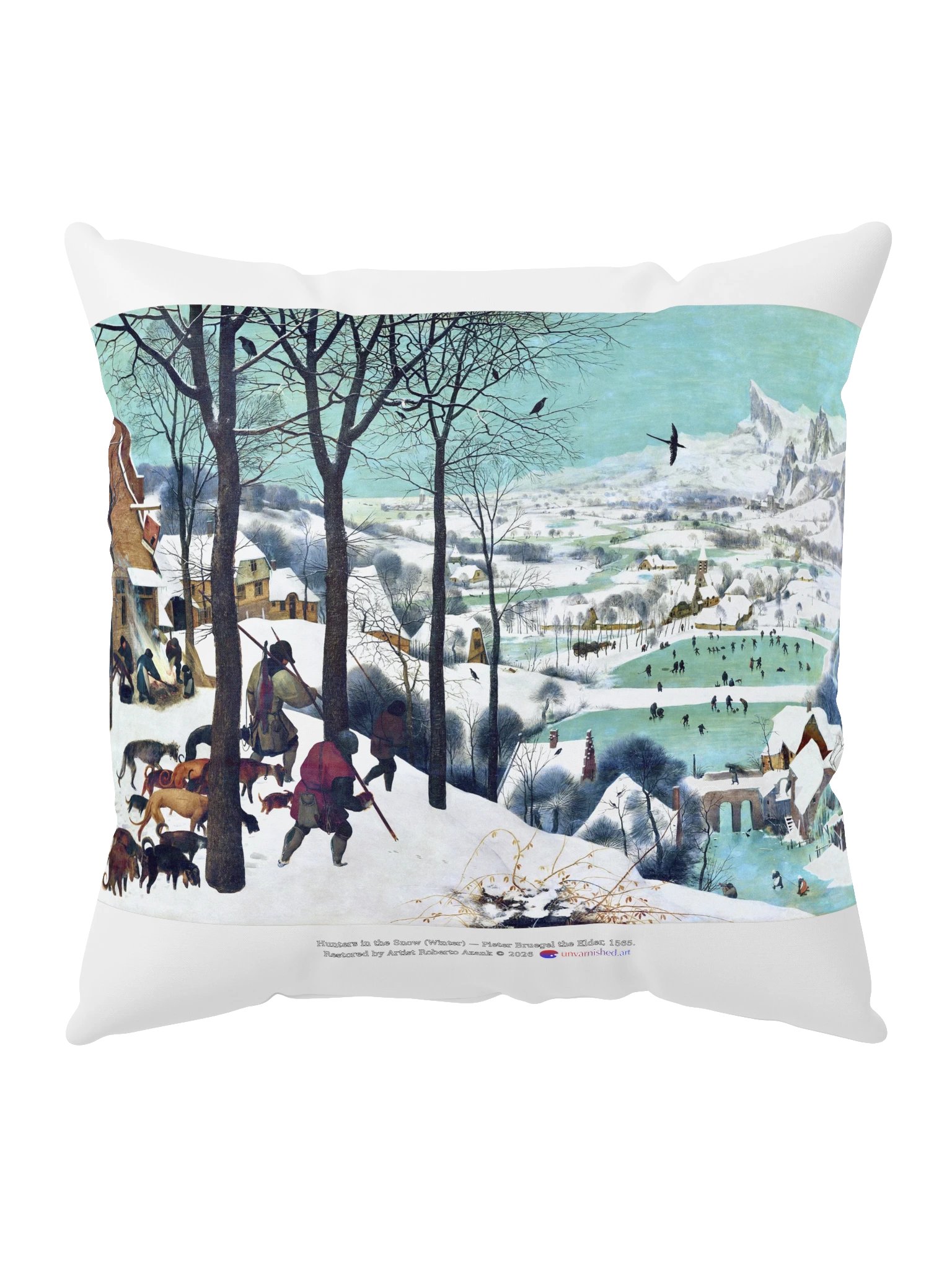 Hunters in the Snow (Winter) — Pillow product image (5)