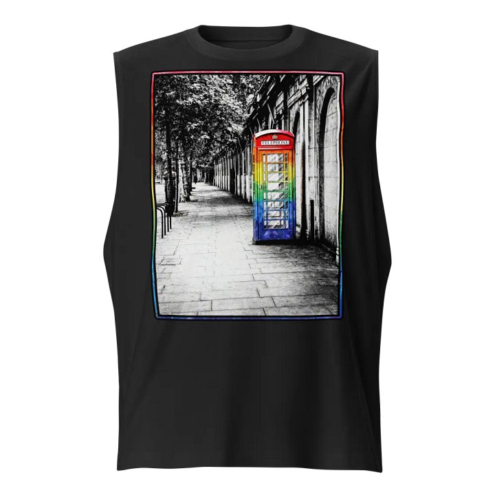 British Telephone Box - LGBTQ Pride Design Muscle Tank product image (1)