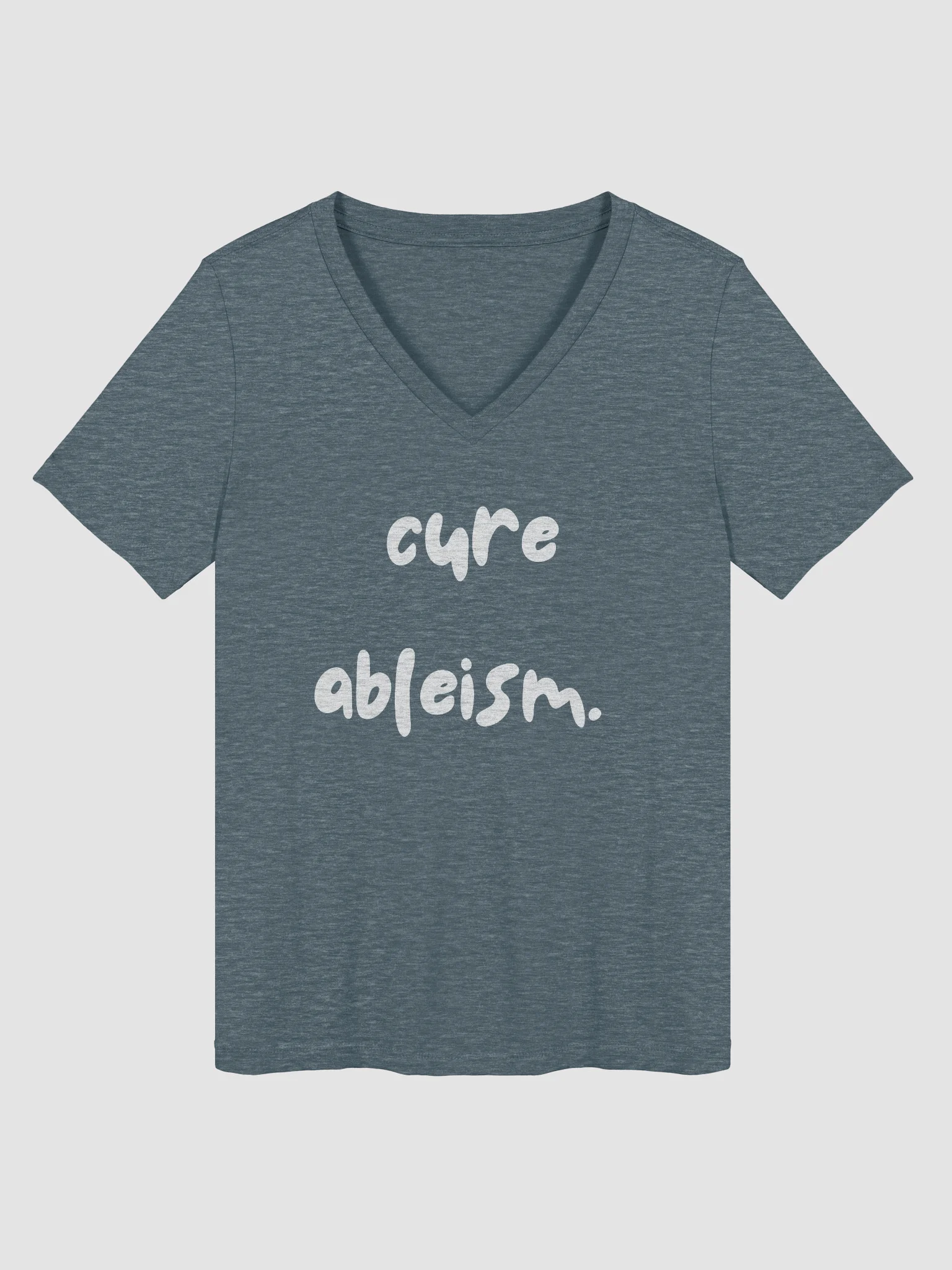 Cure ableism Relaxed V-Neck Tee product image (5)