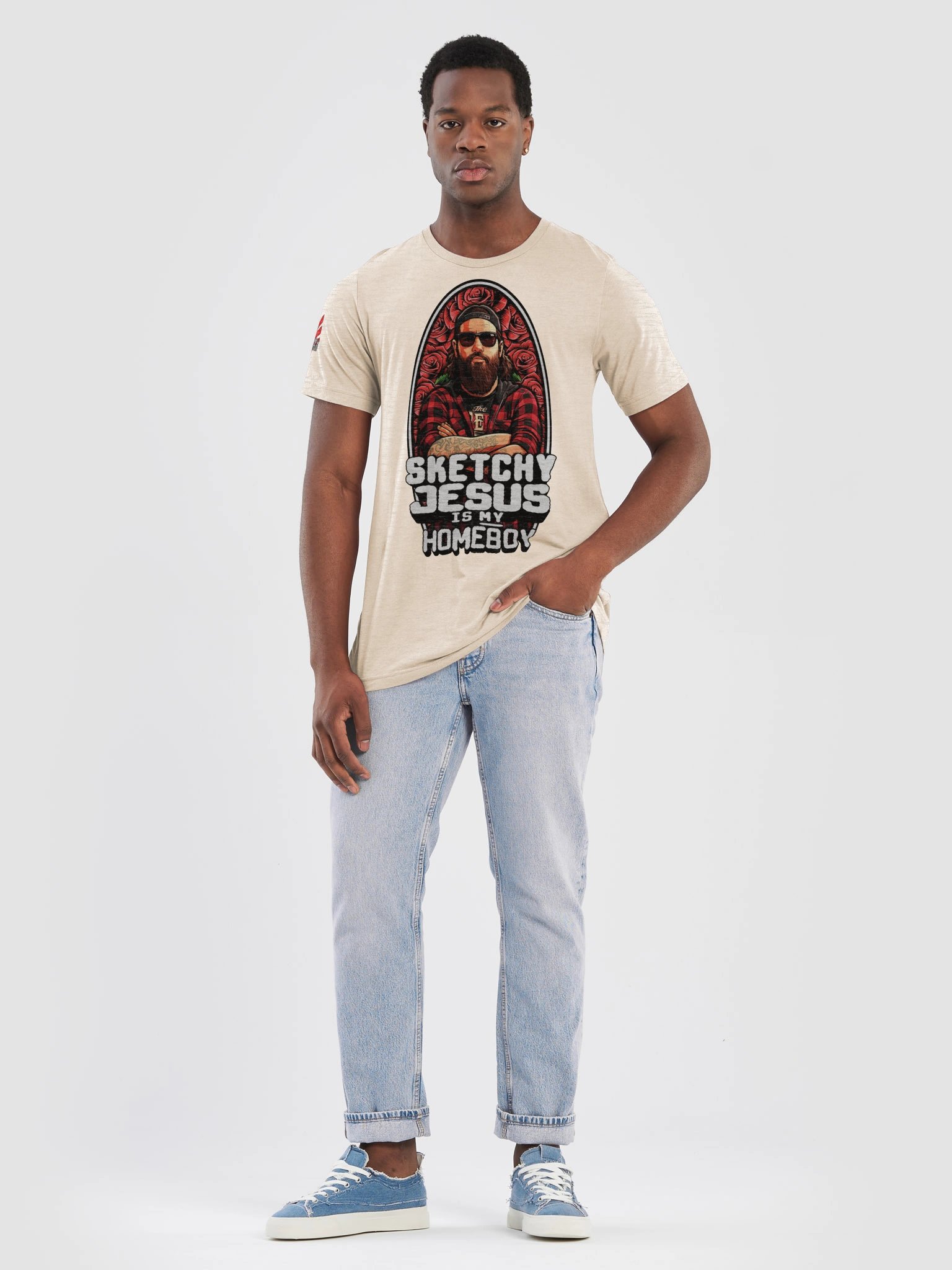 "Sketchy Jesus Is My Homeboy" T Shirt product image (8)