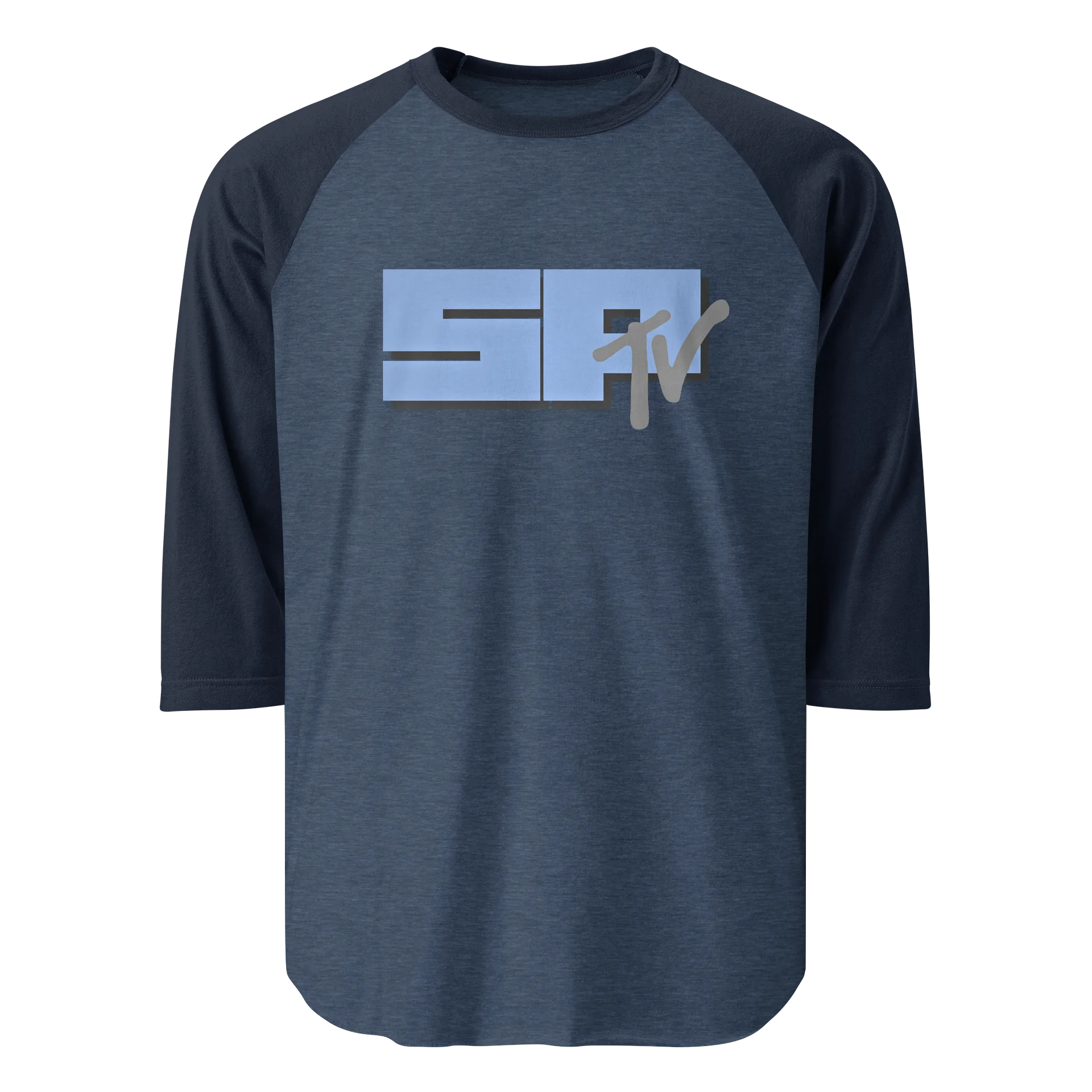 SPTV Logo Raglan Tee - gray and blue product image (1)