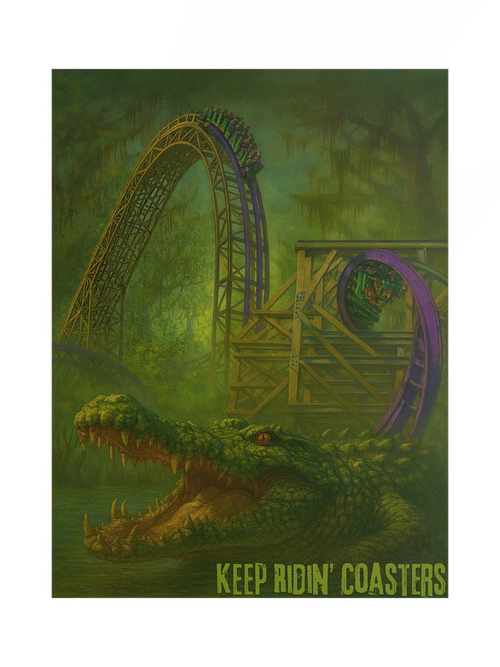 Gwazi Hybrid - 18x24 Inch Keep Ridin' Coasters Poster product image (1)