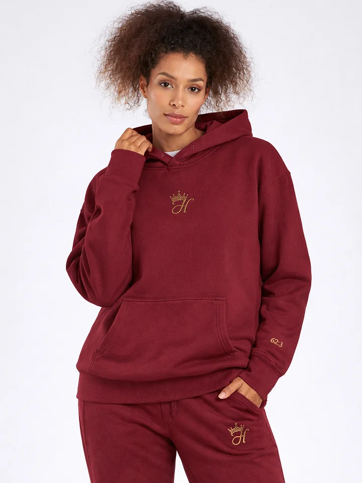 Crown-Her Set Apart Hoodie — Maroon / Antique Gold product image (2)