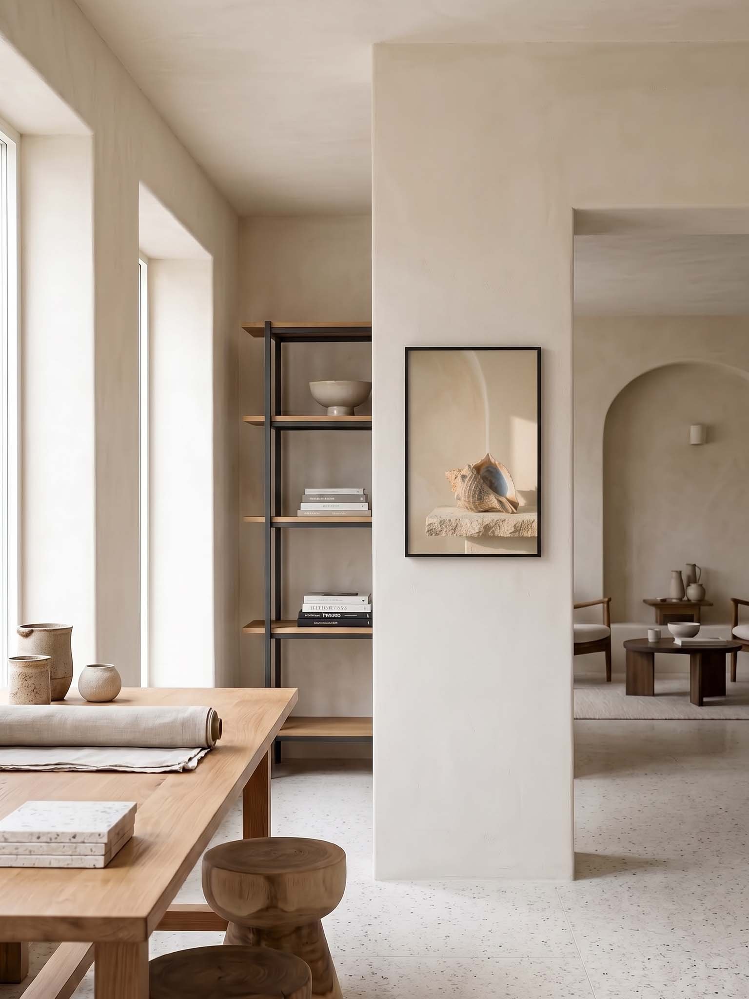 The Floating Shell - Surrealist Coastal Sculptural Wall Art product image (49)