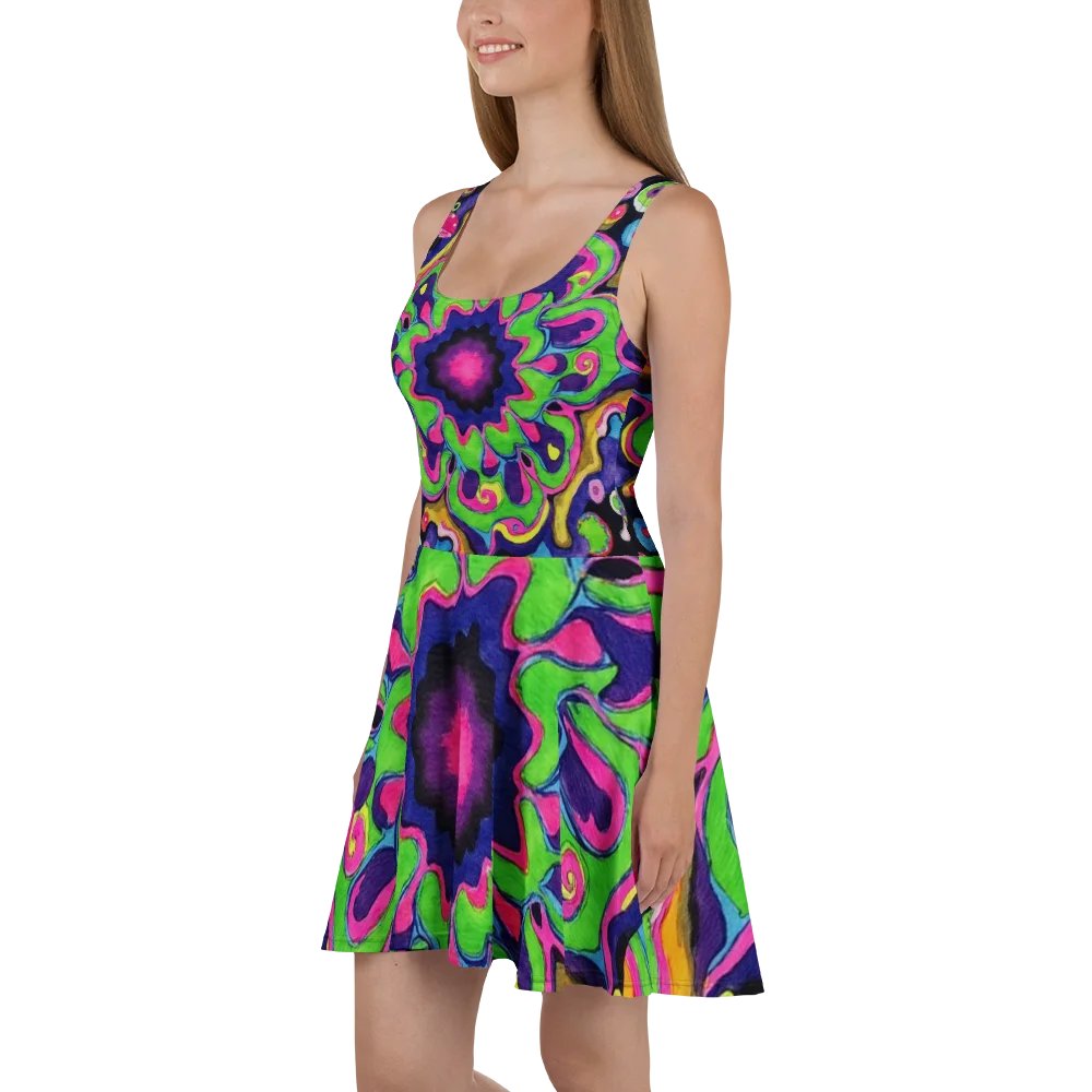 Barry Grady Psychedelic All-Over Skater Dress product image (1)