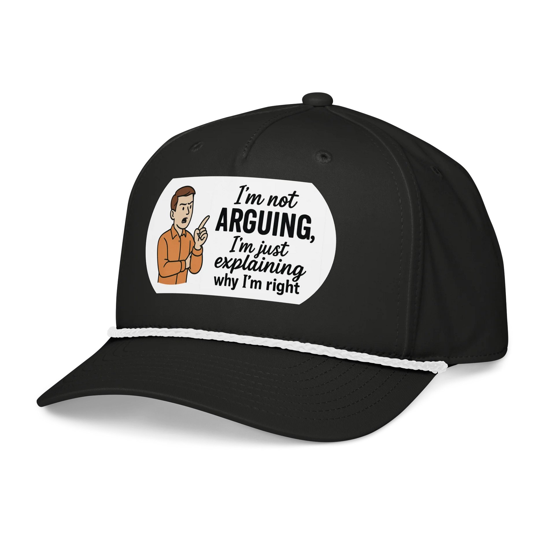I'm not Arguing (Male) Richardson Five-Panel Classic Rope Cap product image (3)