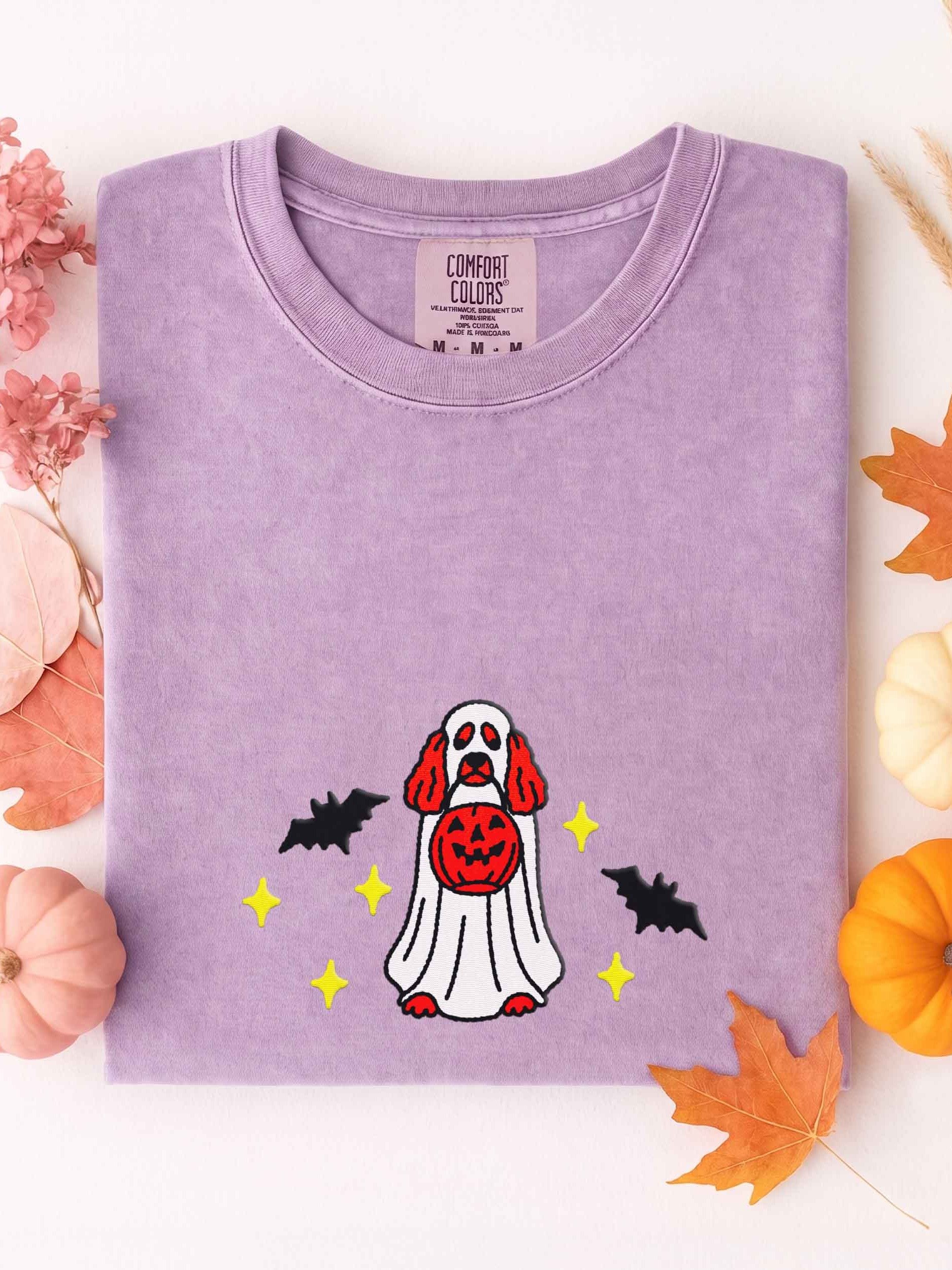 Halloween Standard Poodle(Red) Embroidered T-Shirt product image (1)
