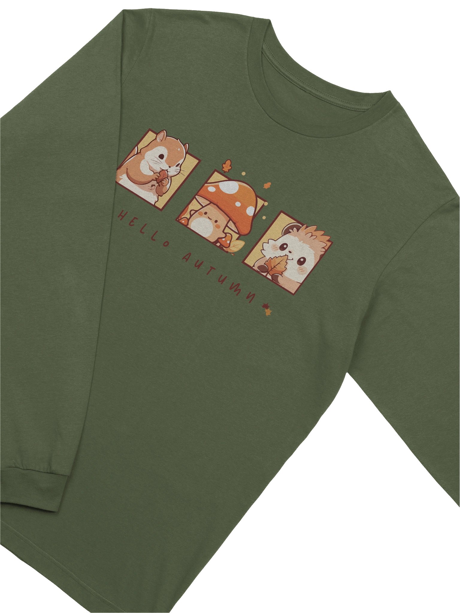 Hello Autumn Cartoon Long Sleeve T-Shirt product image (3)