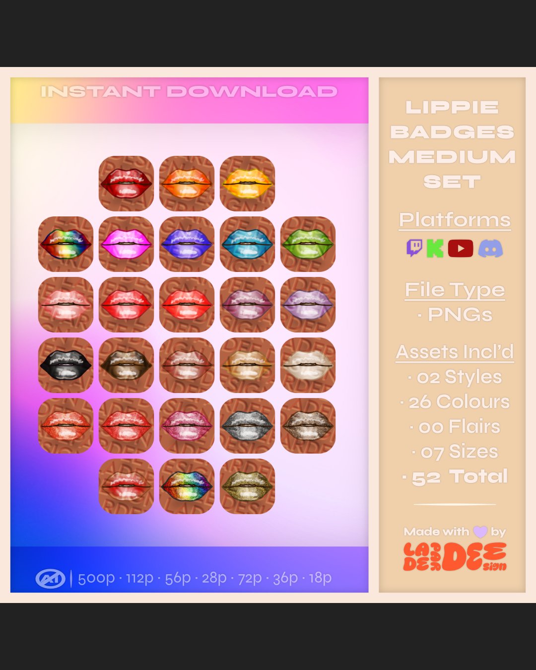 Lippie Badges [Medium Set] product image (3)