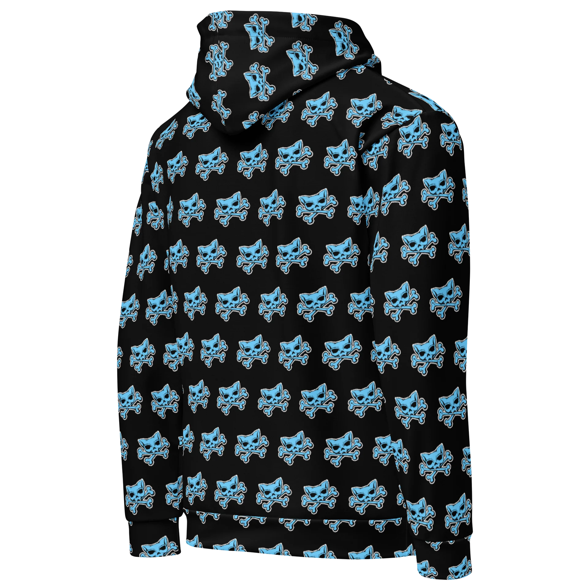 (Dark Mode) Blue Kat Skull Hoodie product image (4)