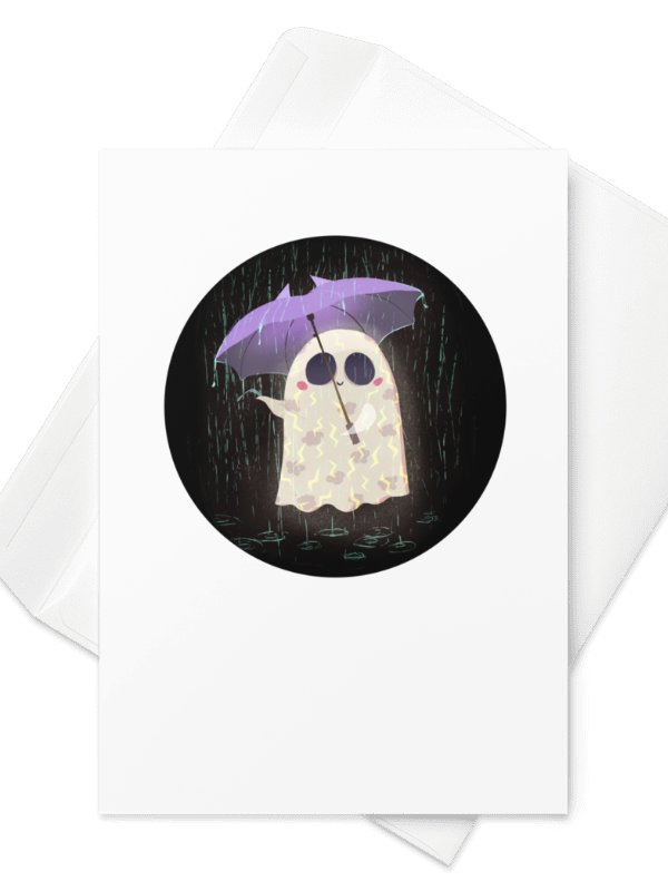 Little Ghost in the Rain - Greeting Card product image (2)