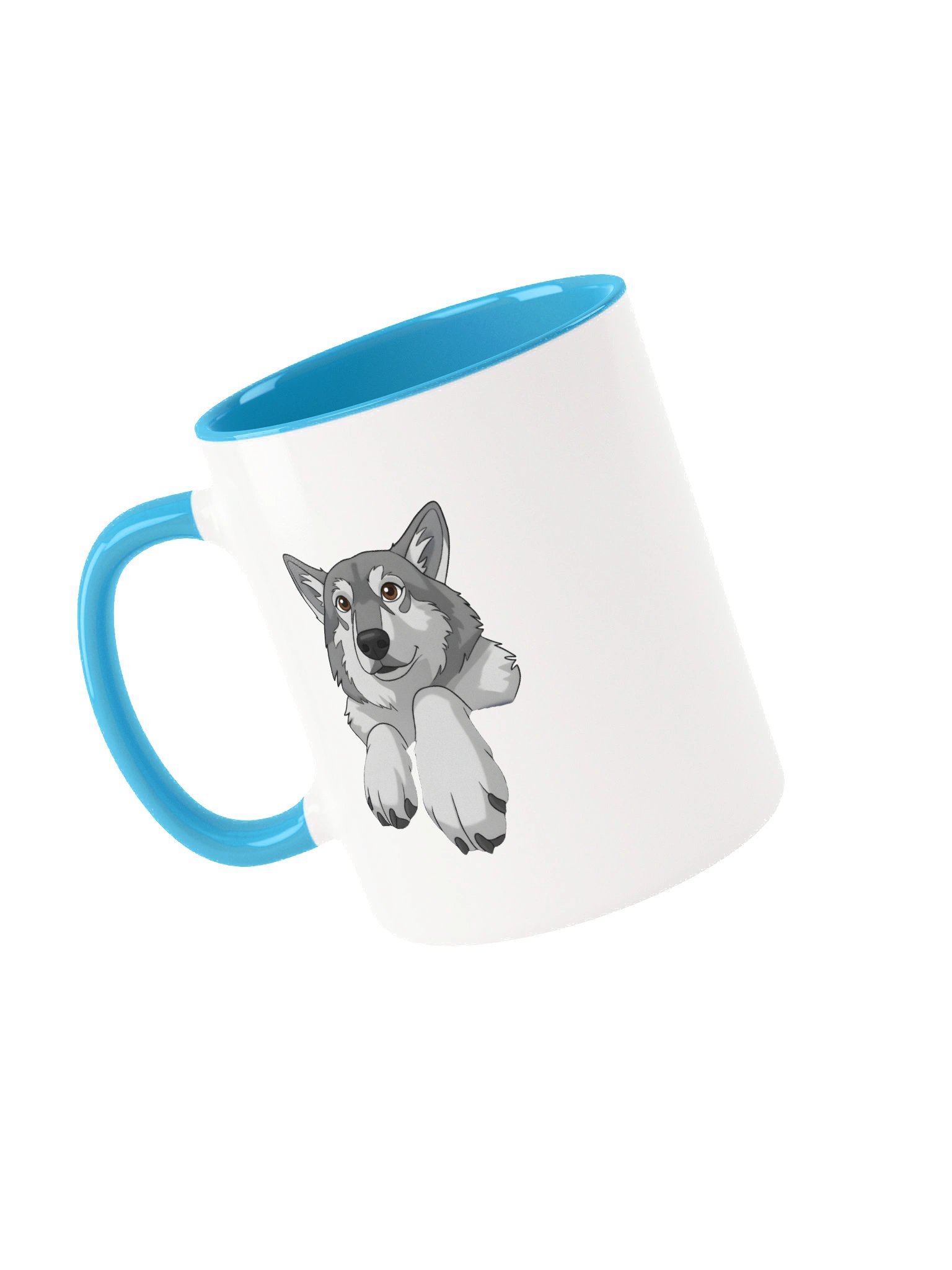 Symmetrical Wolf Cartoon Ceramic Mug product image (5)