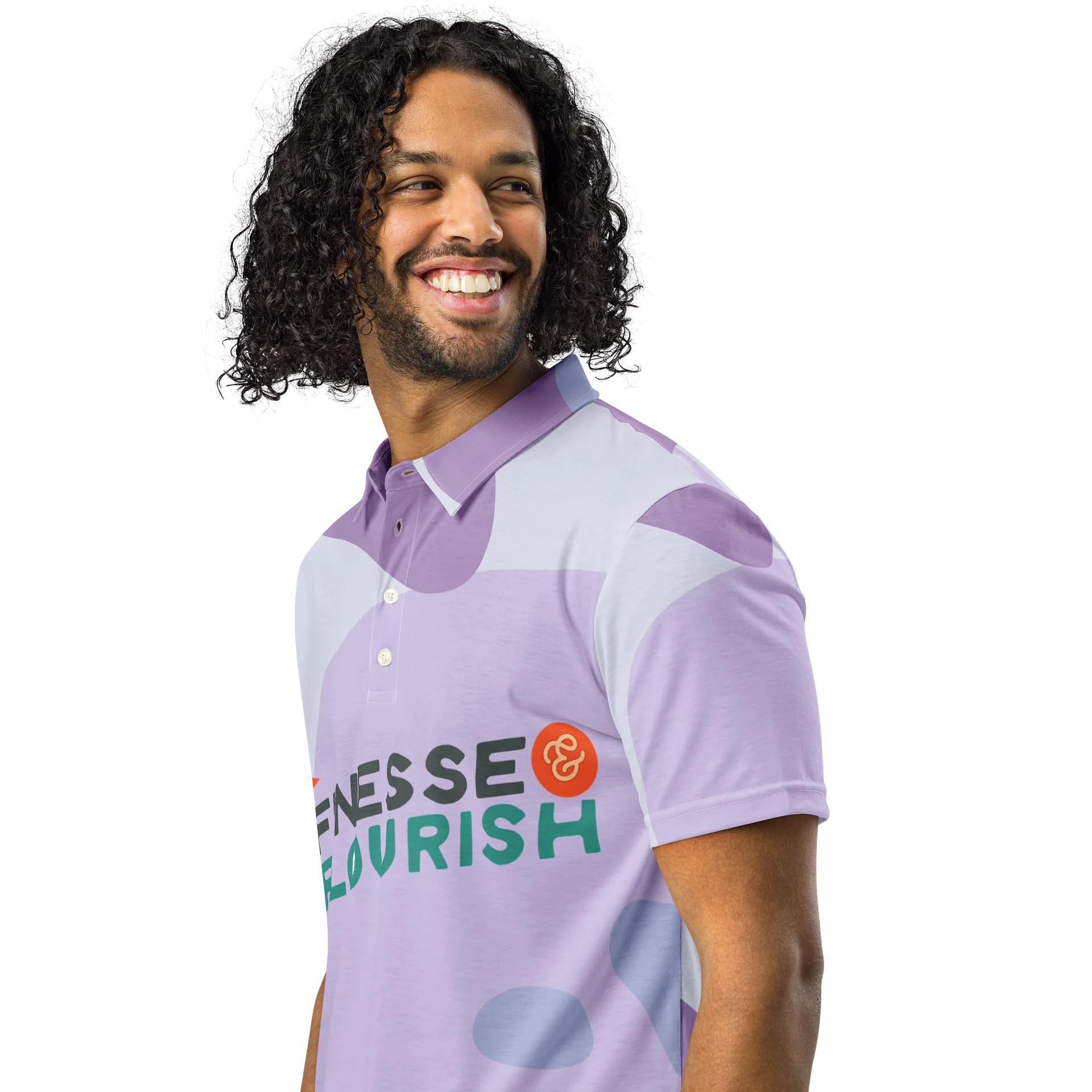 F&F Lava Lamp Slim Fit Polo Shirt (PUR) product image (2)