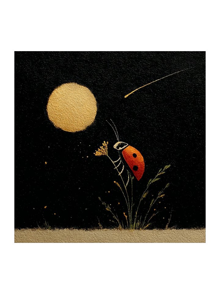 Golden Moon Ladybug Sticker product image (1)