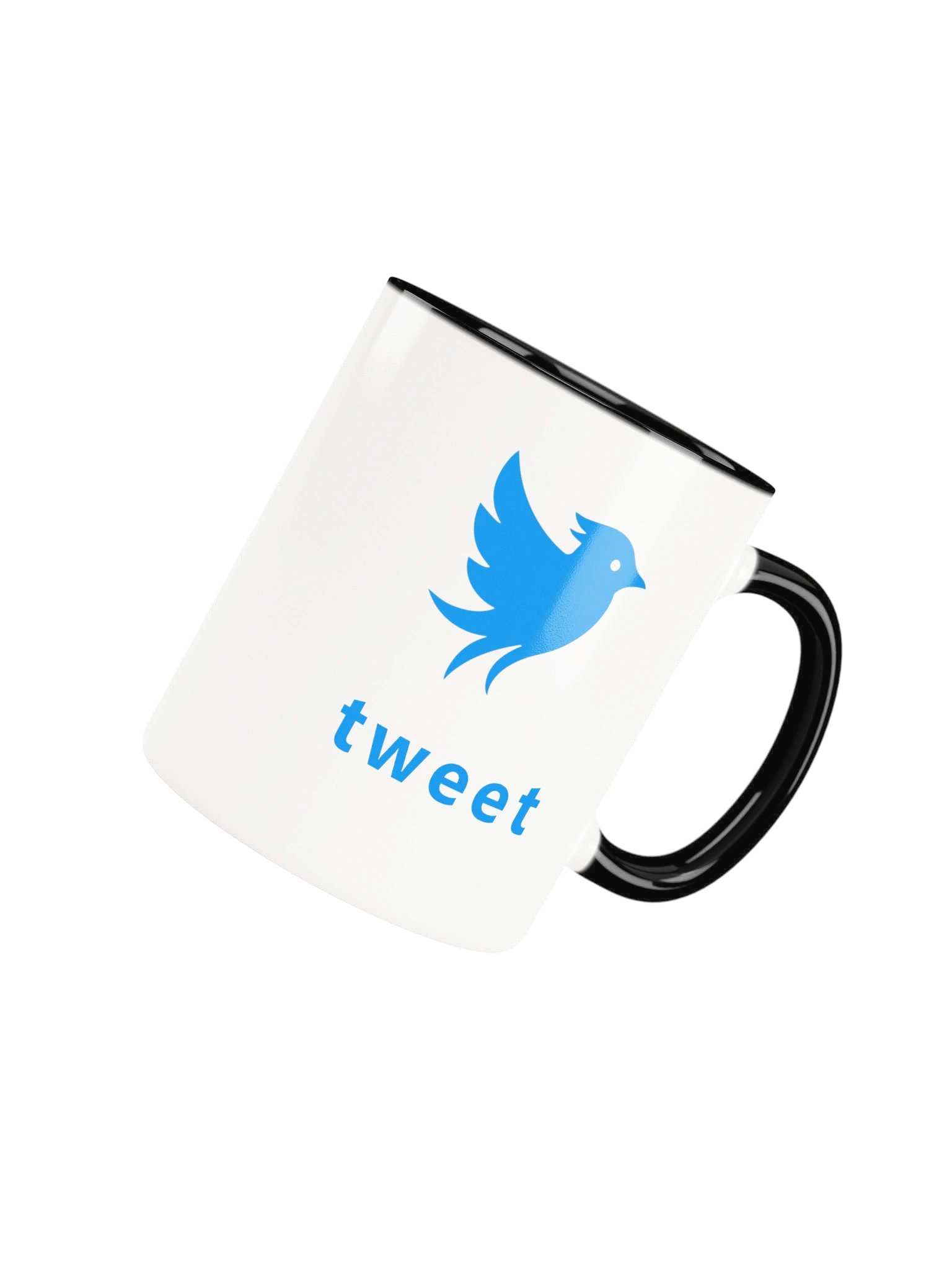 Tweet White Mug, Black Handle product image (8)