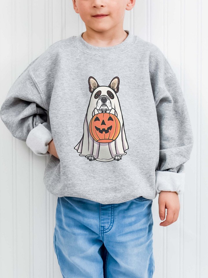 Halloween Boston Terrier(Brindle) Youth Sweatshirt product image (6)