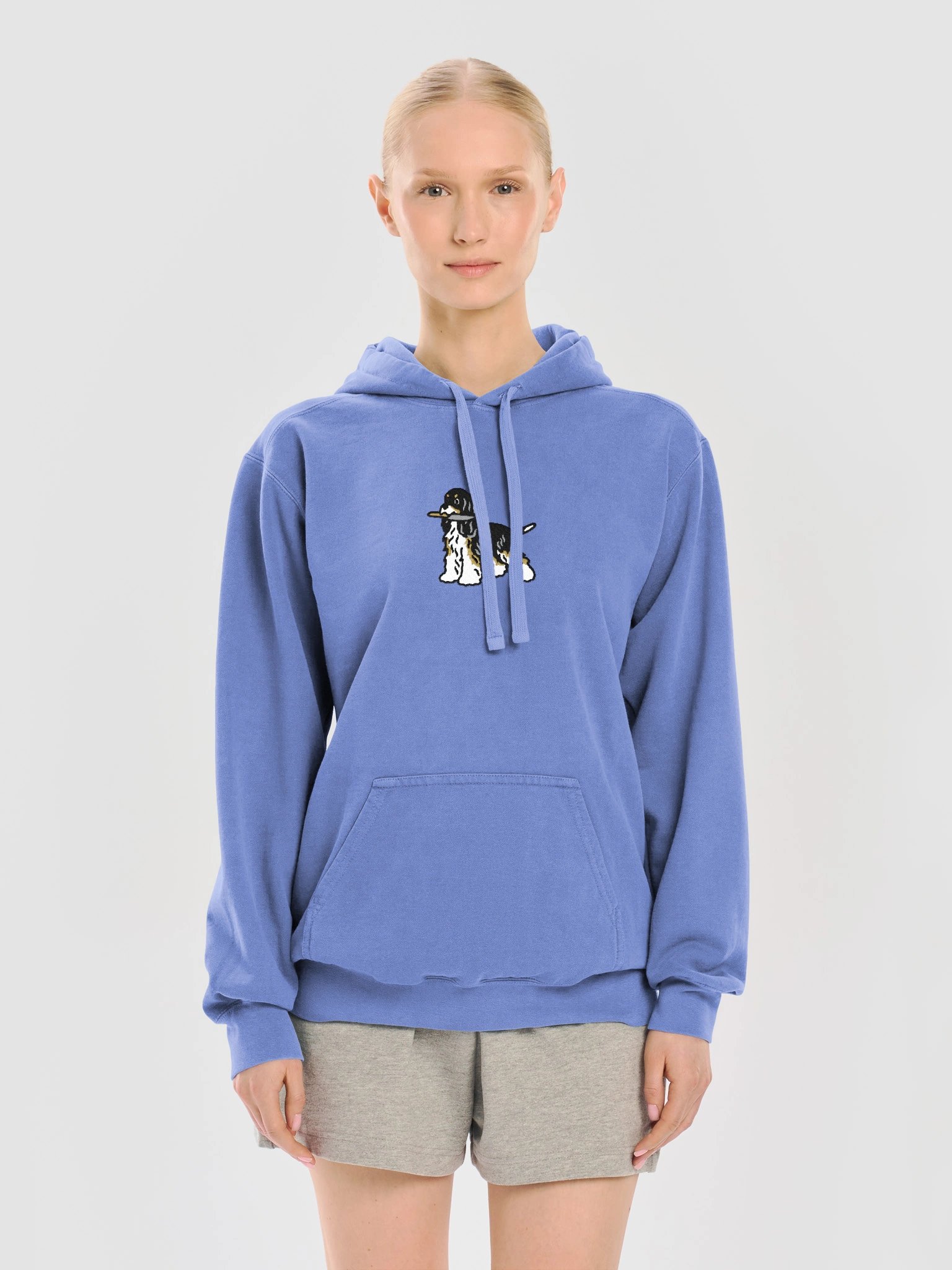 Funny Chibi-Style American Cocker Spaniel(Tricolor) Embroidered Premium Hoodie product image (21)