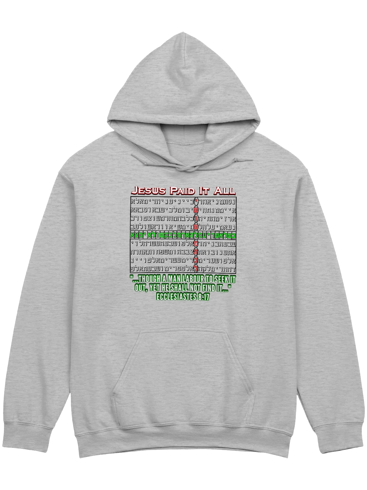 Jesus Paid It All - Bible Code Hoodie product image (1)