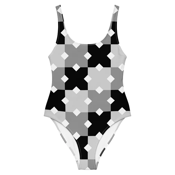 His House Womens One Piece Swimsuit - Monochrome Mosaic product image (2)