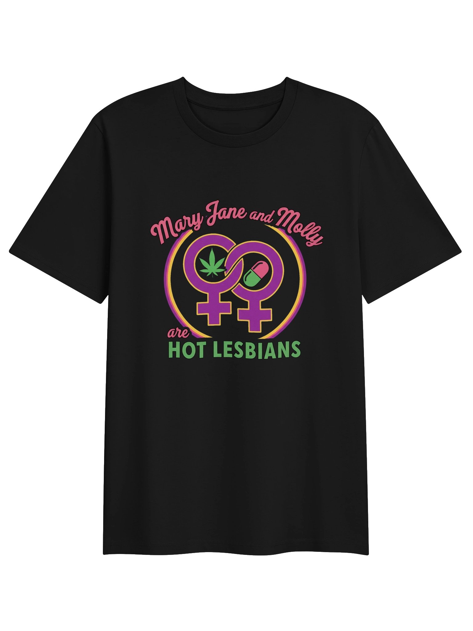 Mary Jane and Molly are Hot Lesbians Novelty T-Shirt product image (2)