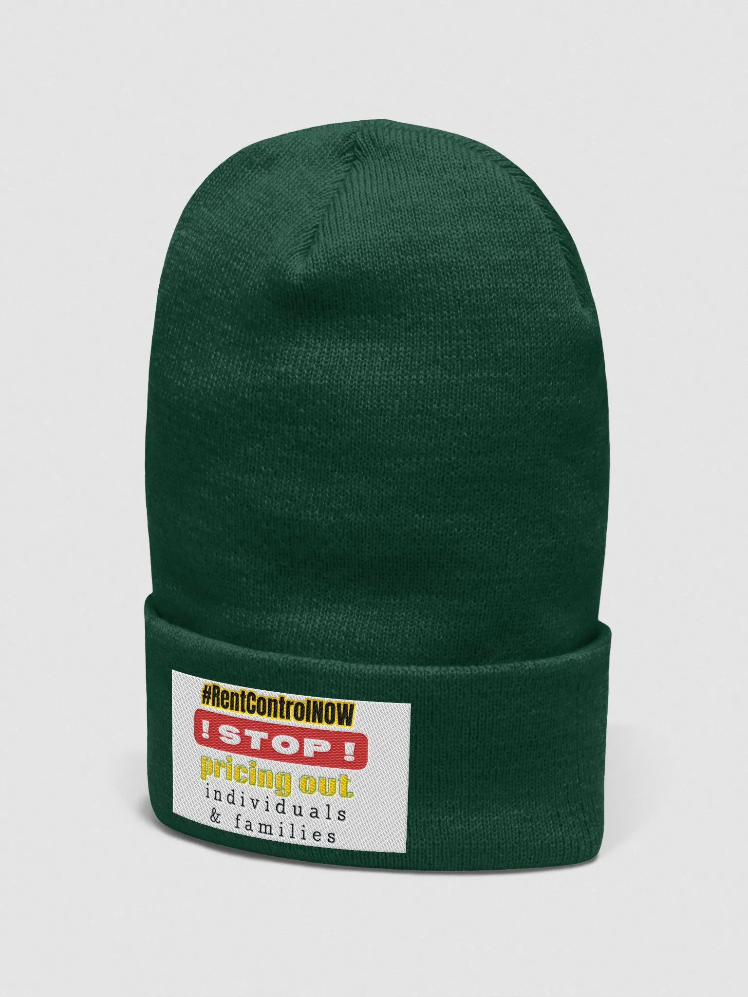 #RentControlNow - hat - beanie - solid color product image (4)