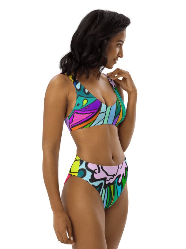 Sunset Swirls Recycled Bikini Set - Wave at Sunset product image (6)
