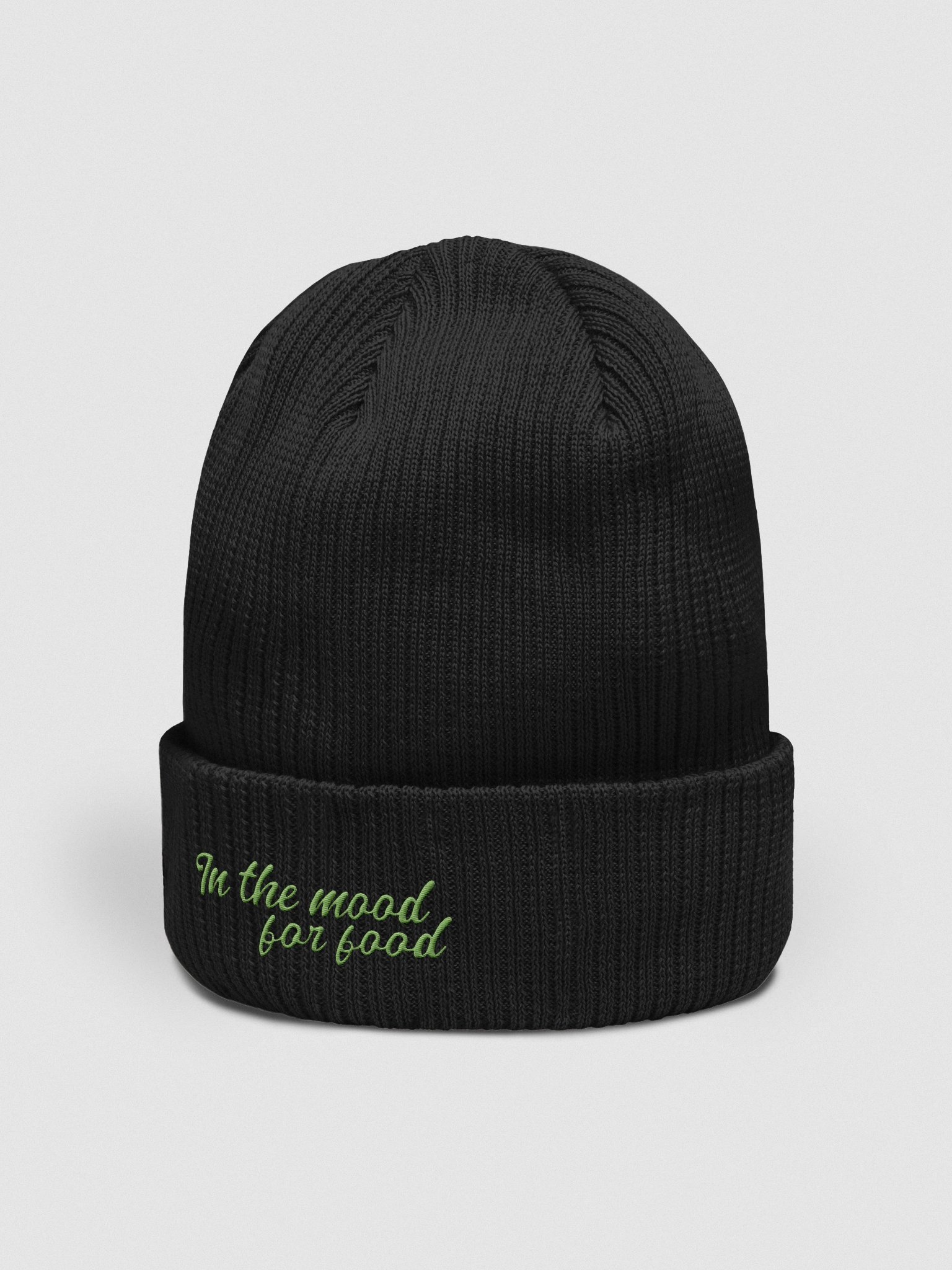 In The Mood For Food – Organic Ribbed Beanie – Olive product image (3)