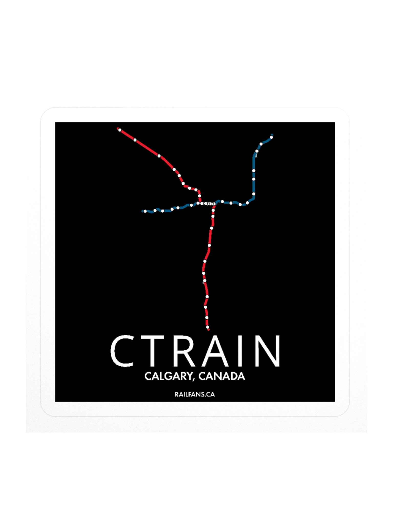 The Rail Fans Canada Transit Sticker - CTrain product image (1)