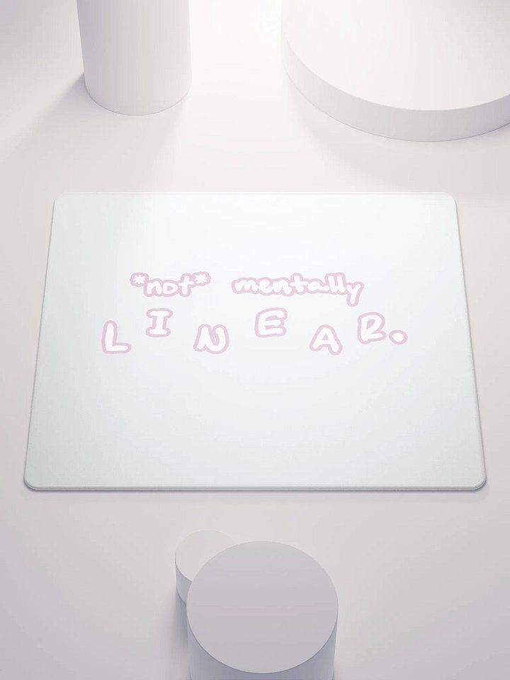 *not* mentally linear (lined design, #E1B9CE) mouse pad product image (1)