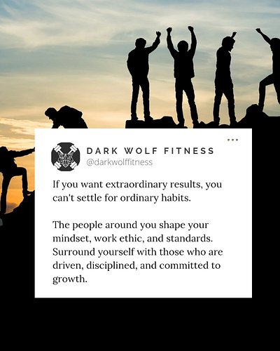 Distance yourself from negativity, excuses, and complacency. Success isn't just about what you do—it's also about who you cho...