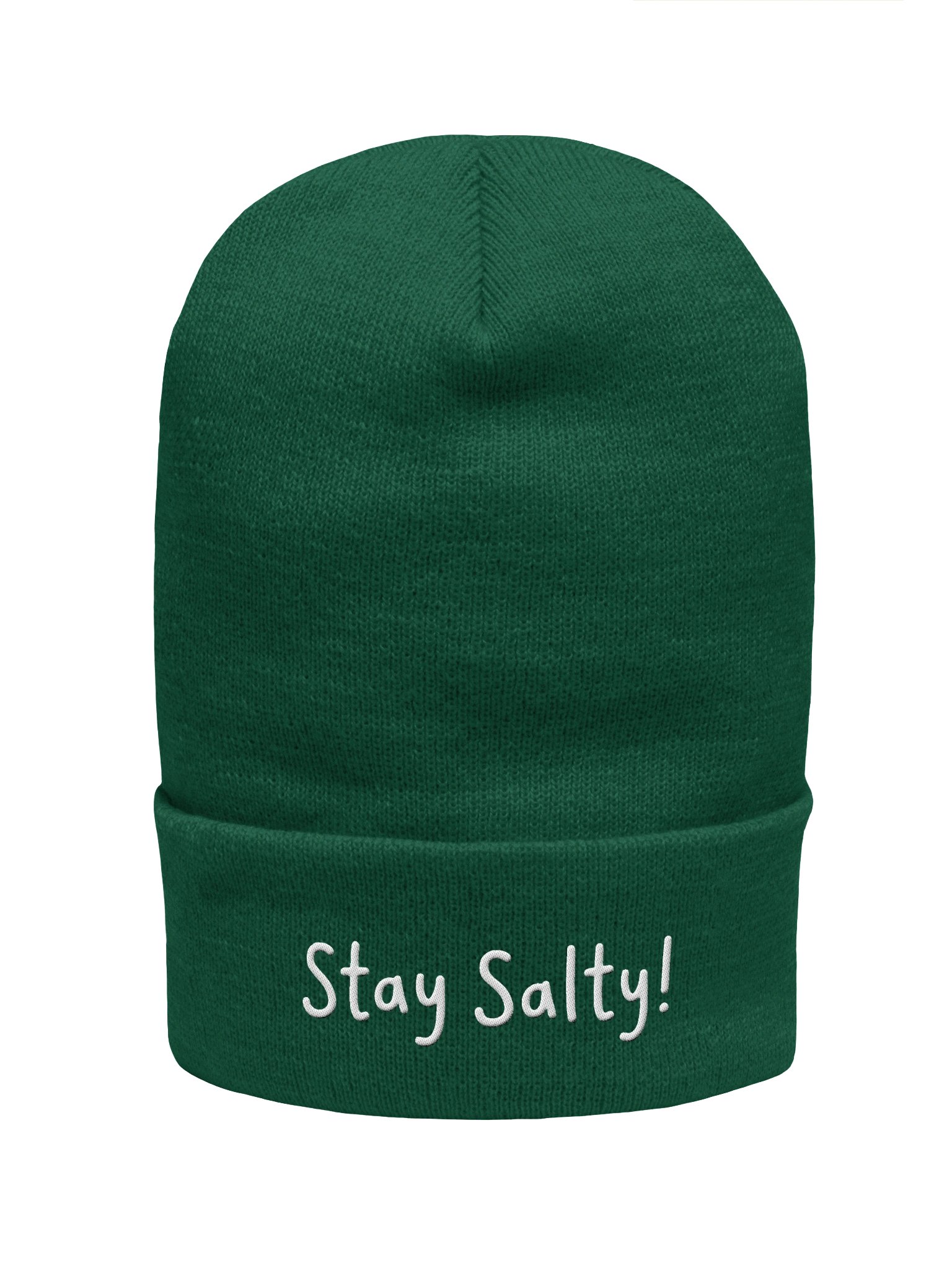 Stay Salty! Embroidered Cuffed Beanie – Soft & Cozy Unisex Accessory for Everyday Elegance product image (2)