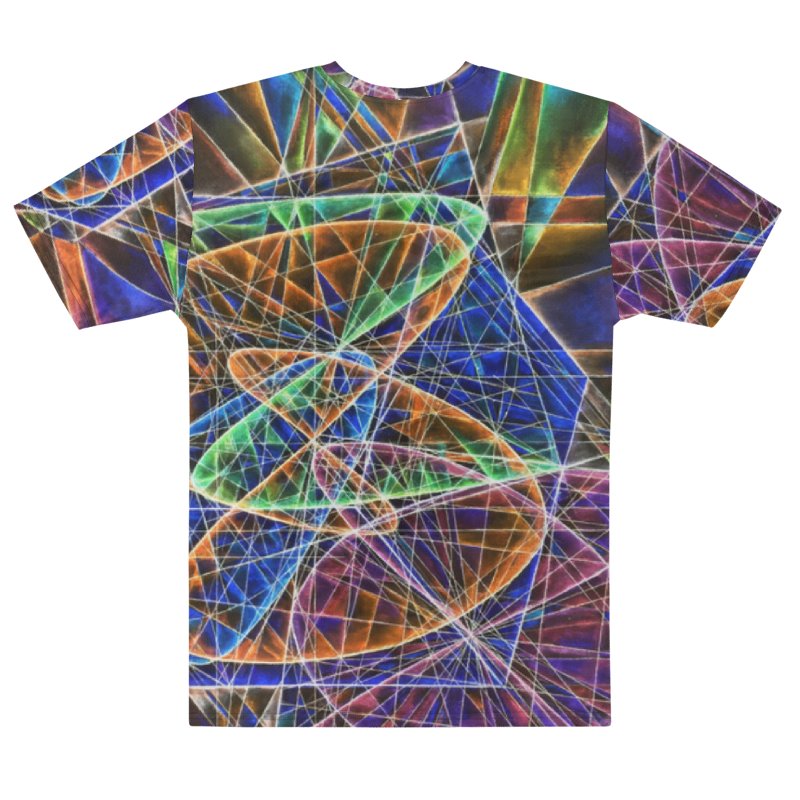 Lissajous Trilogy - Geometric Negative Art Men's Crew Neck T-Shirt product image (4)