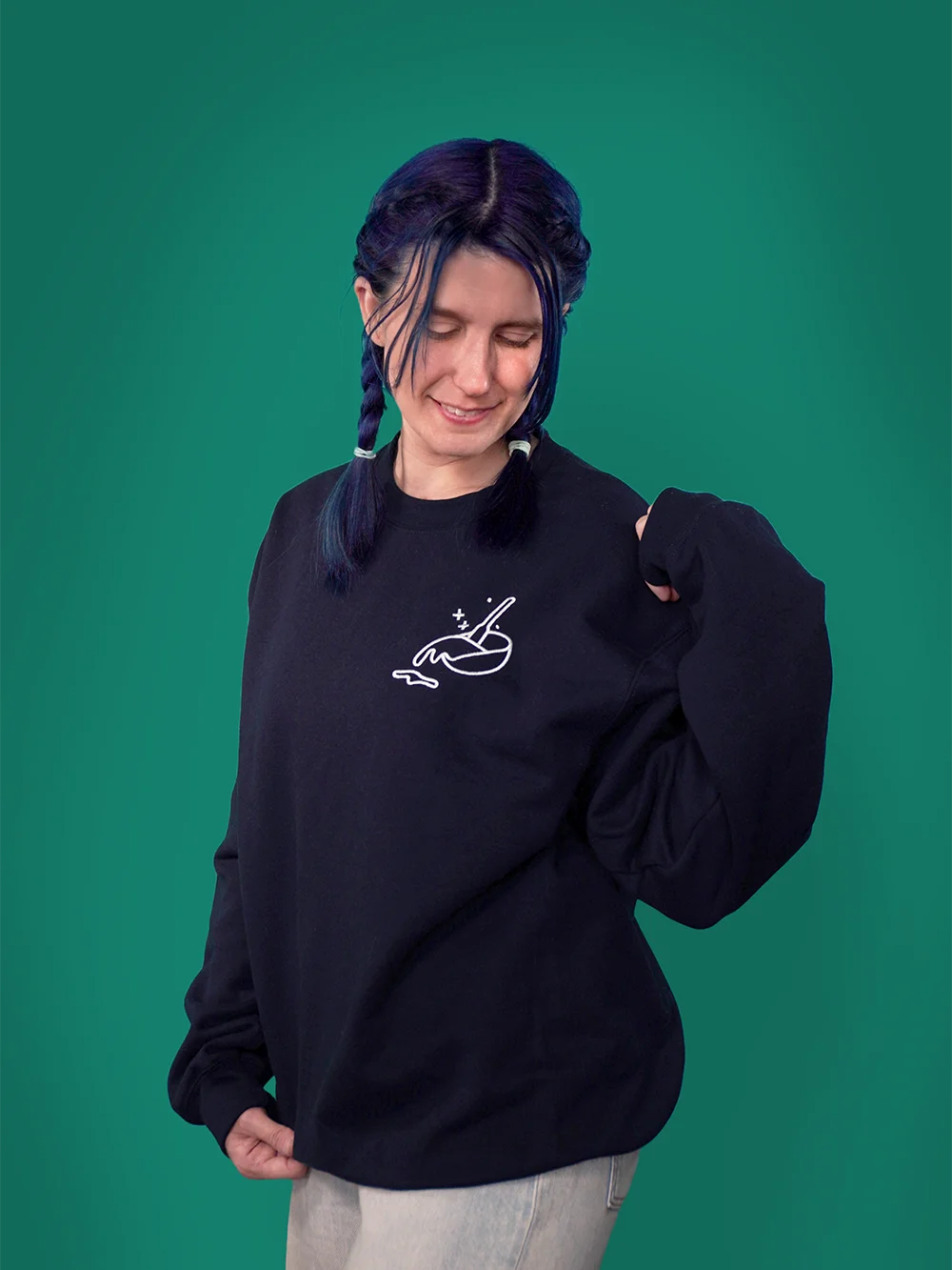 The Amateur Embroidered Sweater (Dark) product image (1)