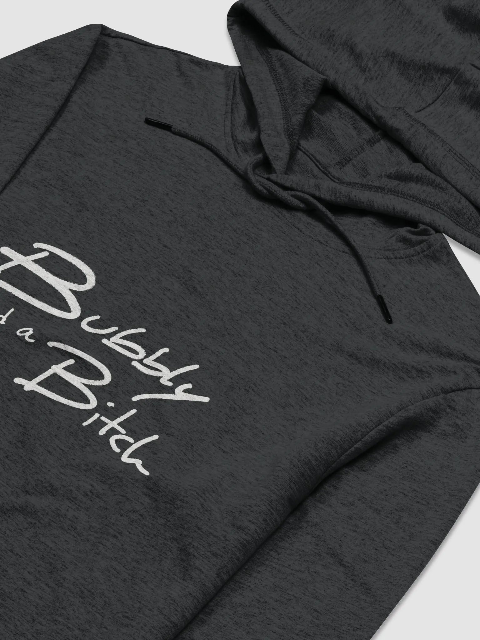 Bubbly and a B*tch (white design) printed lightweight hoodie product image (1)
