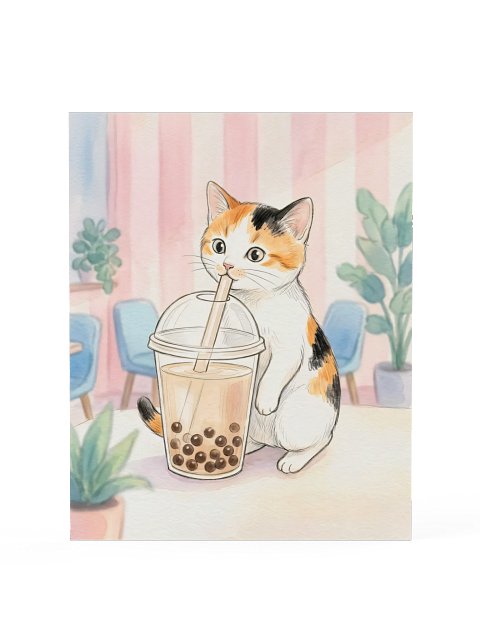 Boba Calico Poster