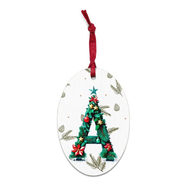 Christmas Monogram Letter A(6) Ornament product image (3)