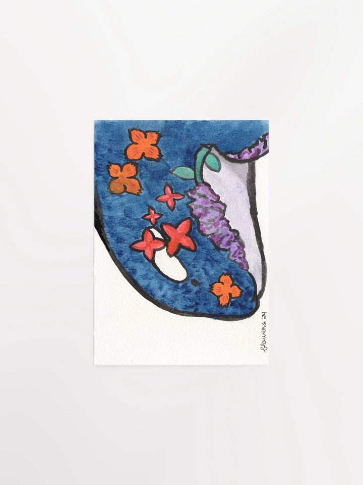 floral orca 04 - watercolour on paper - print product image (2)