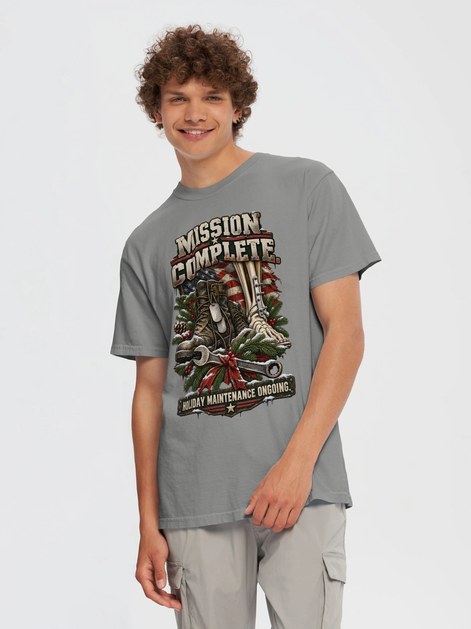 Veteran Christmas Shirt — Mission Complete, Holiday Maintenance Ongoing | Broken Sleigh™ product image (6)