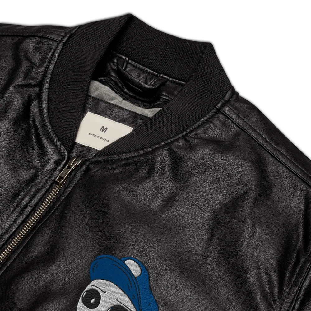 Skully Faux Leather Bomber Jacket product image (8)