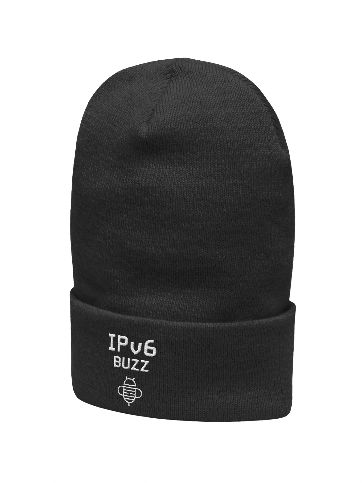 IPv6 Buzz Cuffed Beanie - White Logo product image (2)