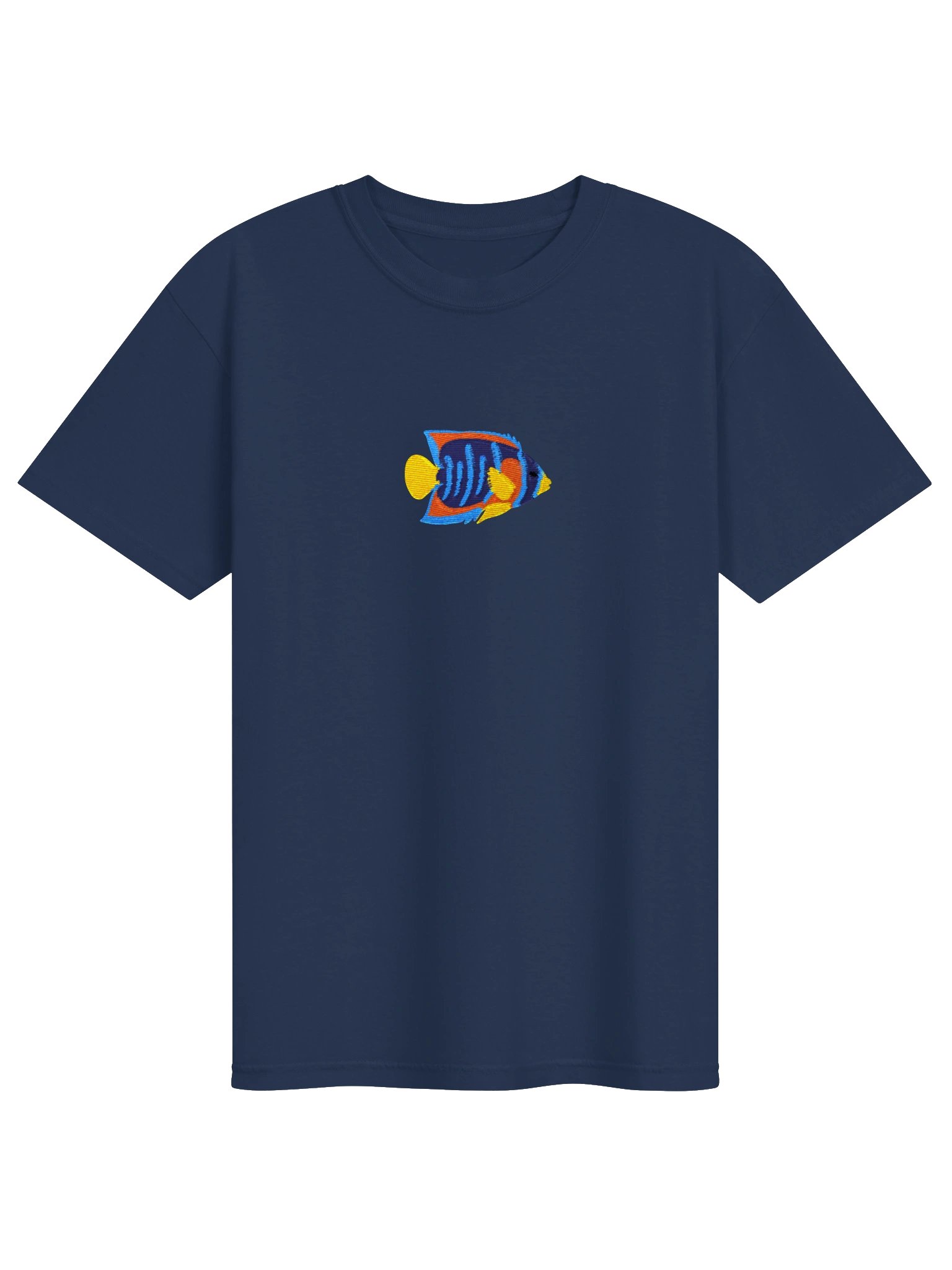 Juvenile Queen Angelfish Embroidered Shirt | Reef Aquarium Fish Embroidery Tee | Saltwater Marine Fish Apparel product image (5)