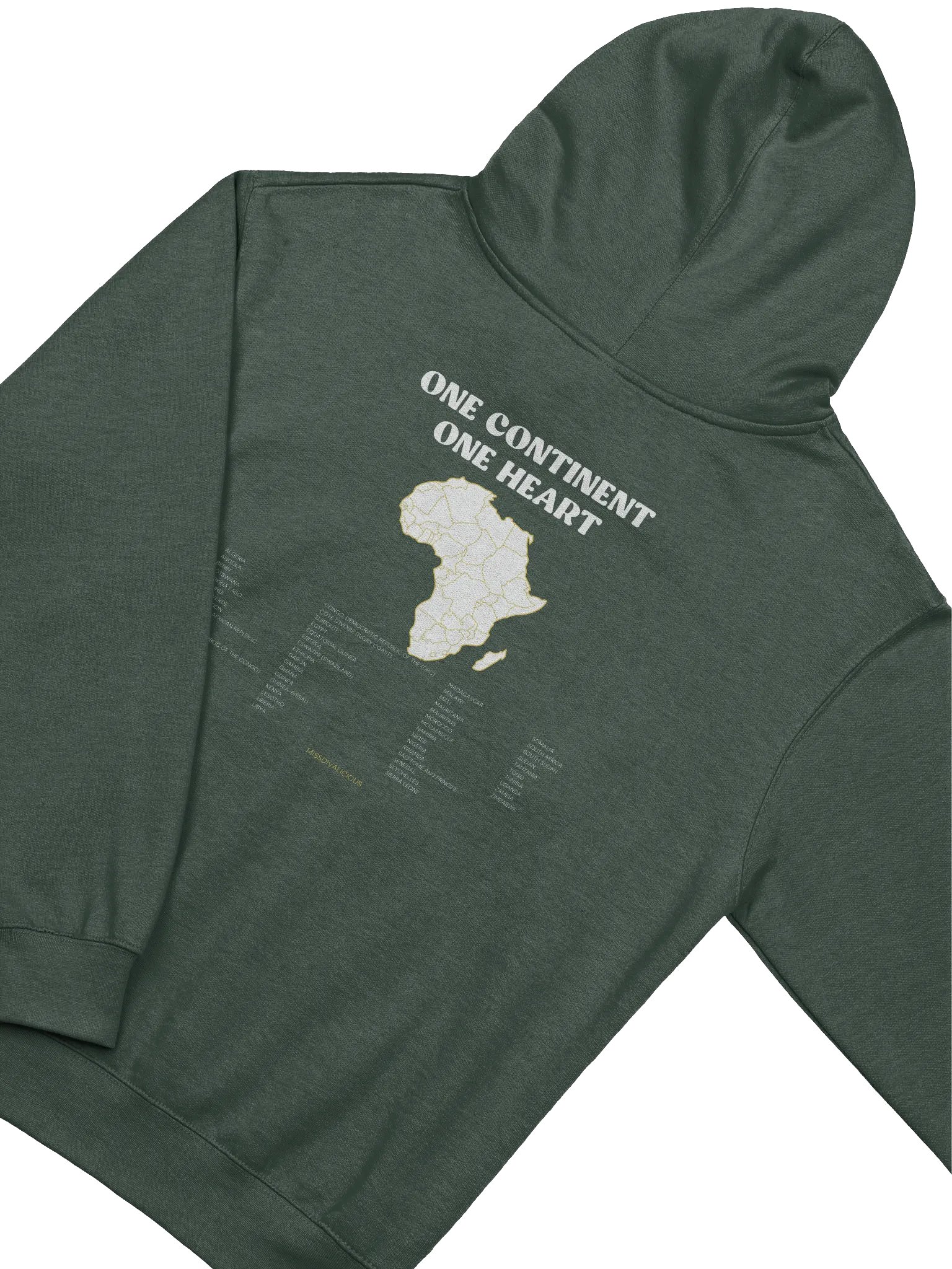 Africa United Midweight Hoodie – Unisex Sustainable African Map Sweatshirt product image (2)