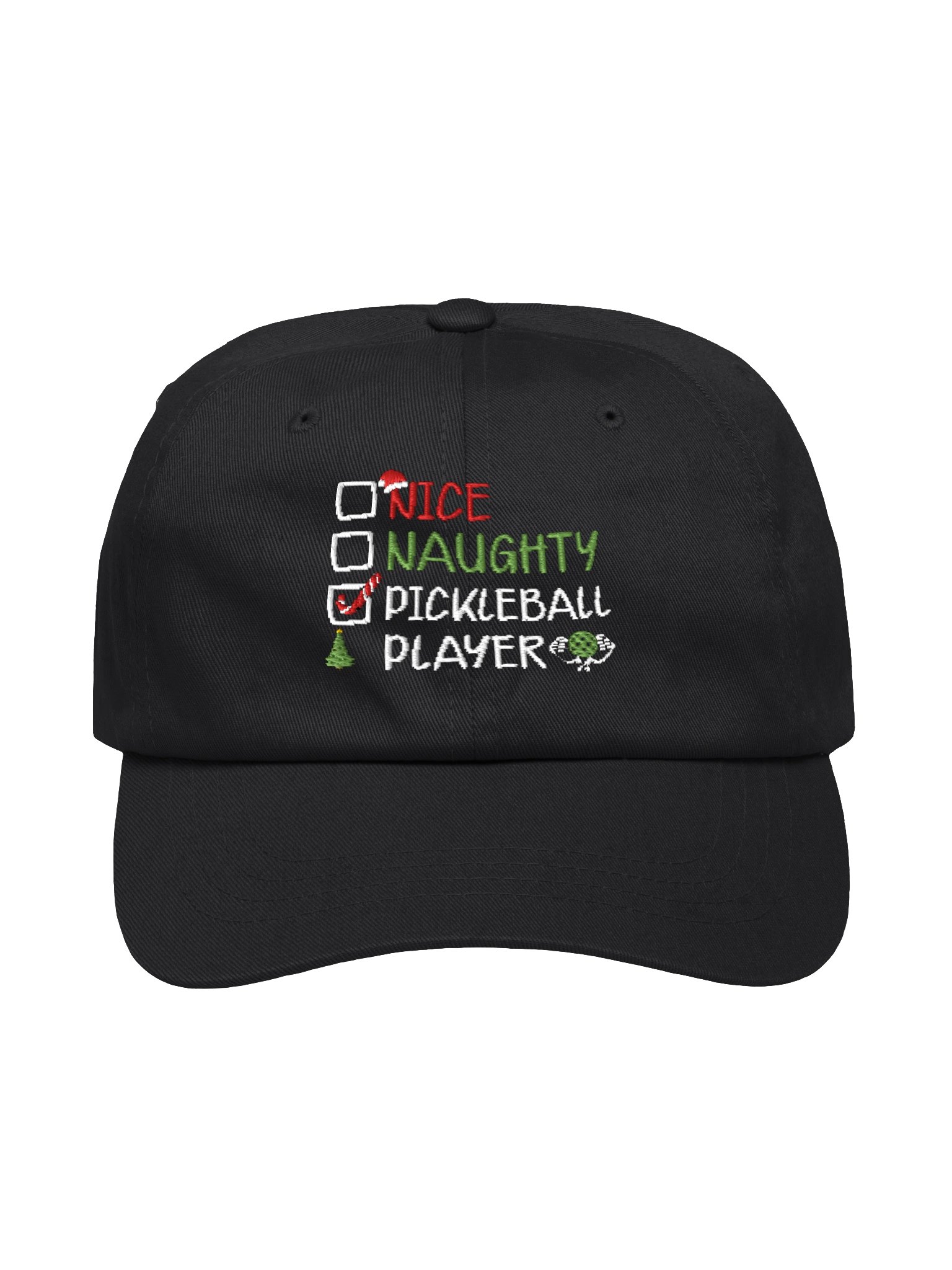 Nice Naughty Pickleball Player Dad Hat – Christmas Pickleball Hat product image (3)