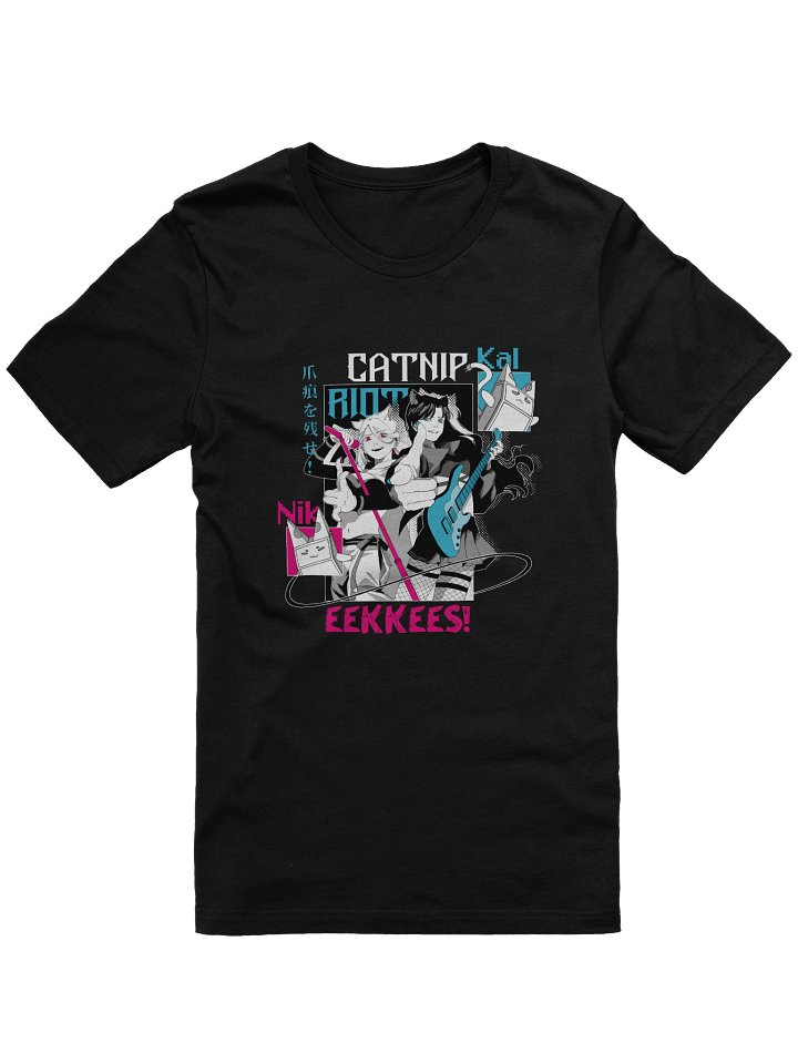 "CATNIP RIOT" Lightweight Tee [BLACK VARIANT] product image (1)